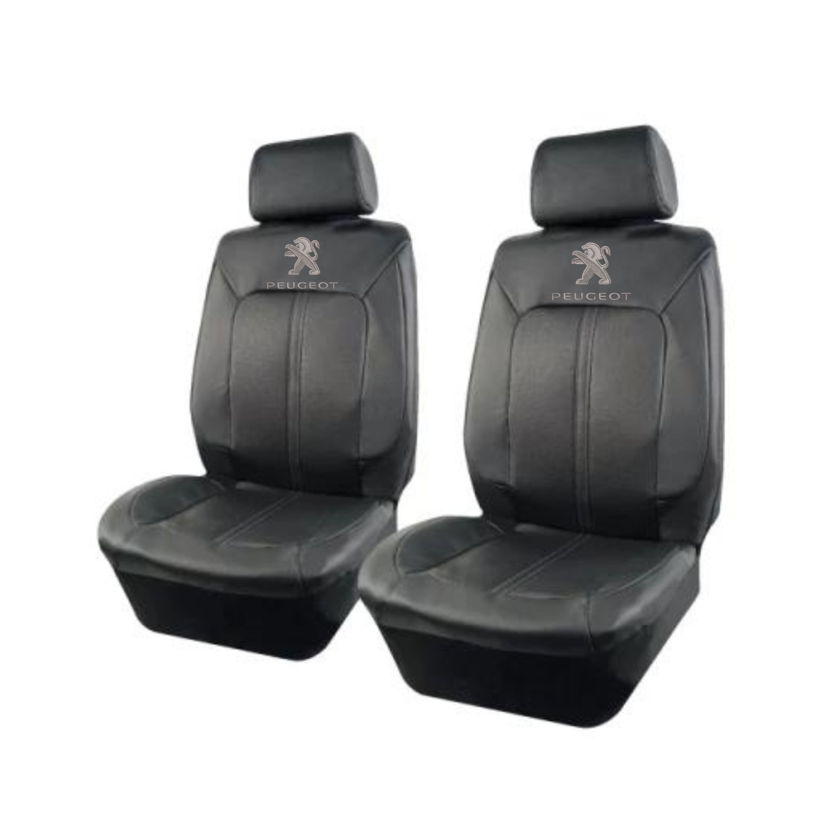 Cubreasiento Ecocuero Pick Up Camioneta Negro Logo Peugeot Bordado